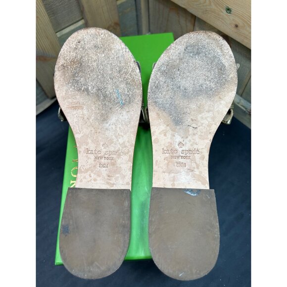 Kate Spade Metallic Gold Slide Sandals - Picture 8 of 8